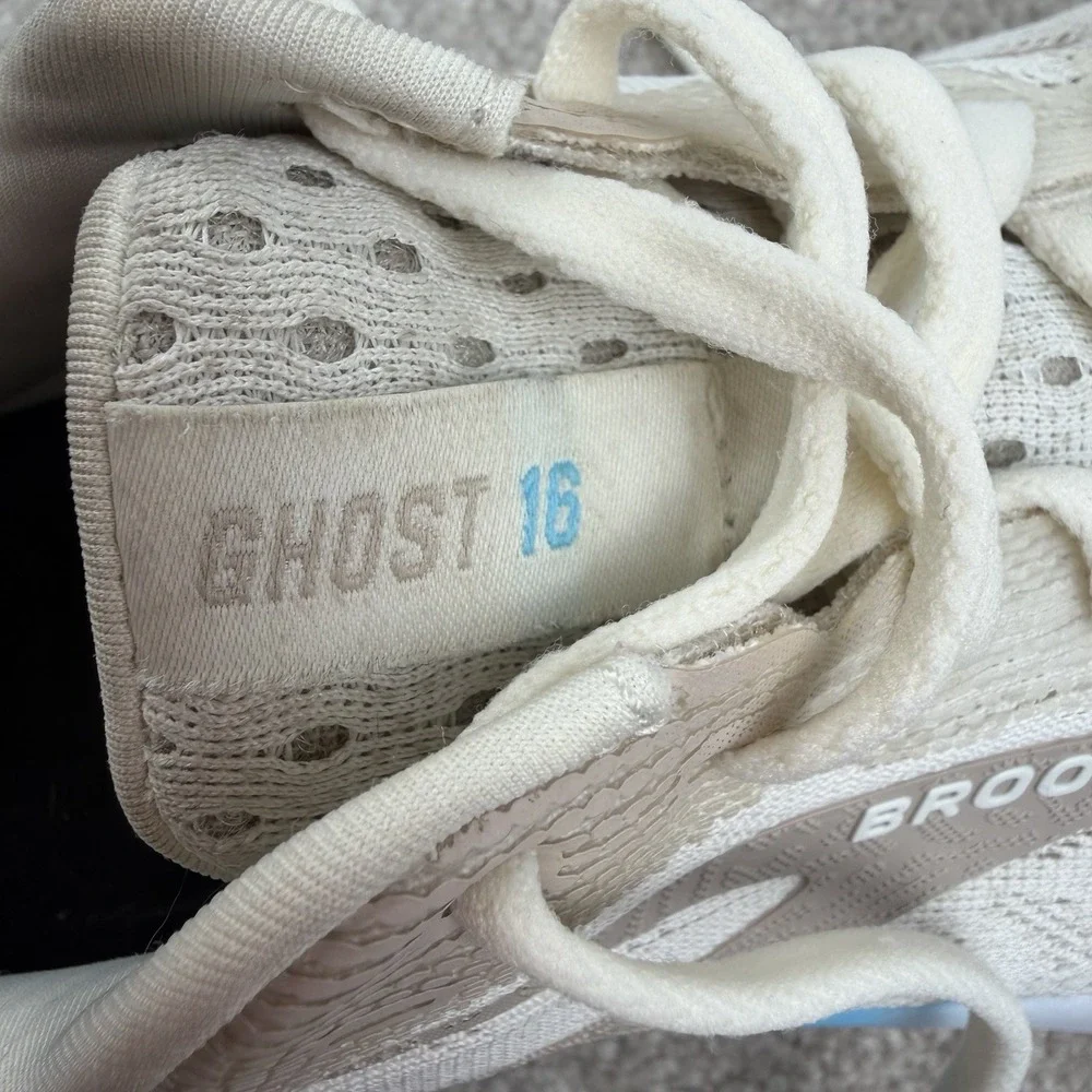 Brooks Ghost 16 Coconut Chateau Grey‎ Blue Women Road Running Shoes 7.5